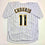 Autographed/Signed Jackson Chourio Milwaukee Pinstripe Baseball Jersey Beckett BAS COA