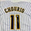 Autographed/Signed Jackson Chourio Milwaukee Pinstripe Baseball Jersey Beckett BAS COA