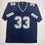 Autographed/Signed Javonte Williams Dallas Blue Football Jersey Beckett BAS COA