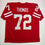 Autographed/Signed Joe Thomas Wisconsin Red College Football Jersey Beckett BAS COA