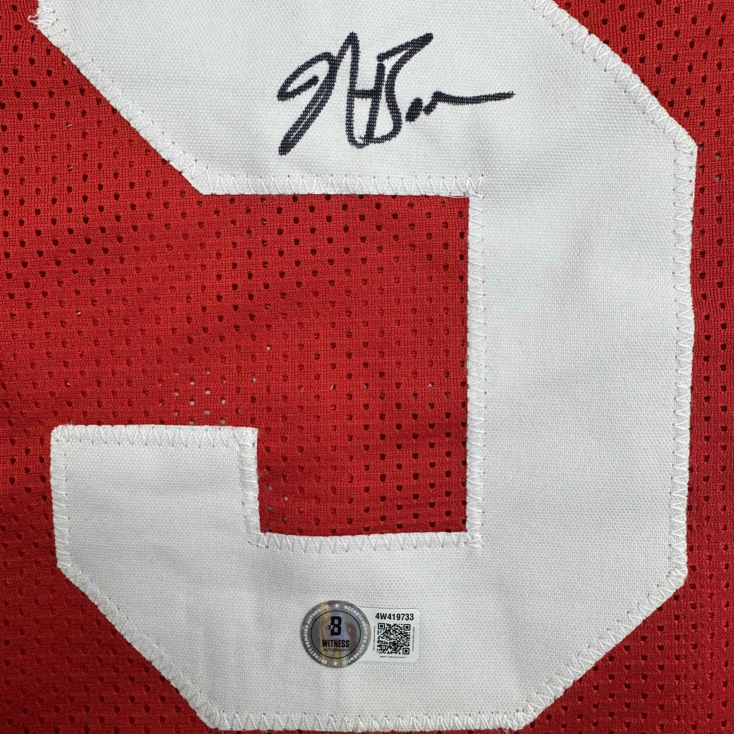 Autographed/Signed NaVorro Bowman San Francisco Red Football Jersey Beckett BAS COA