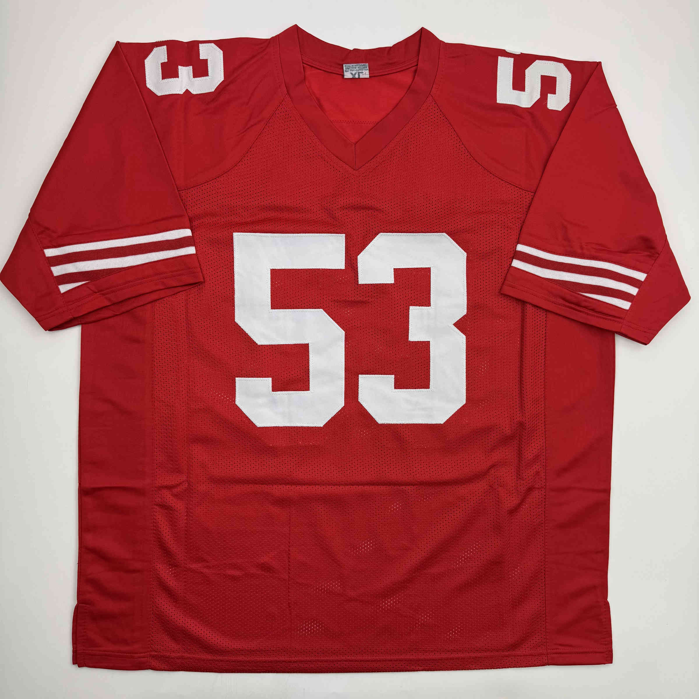 Autographed/Signed NaVorro Bowman San Francisco Red Football Jersey Beckett BAS COA