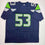 Autographed/Signed Malcolm Smith Seattle Blue Football Jersey Beckett BAS COA