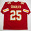 Autographed/Signed Jamaal Charles Kansas City Red Football Jersey JSA COA