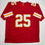 Autographed/Signed Jamaal Charles Kansas City Red Football Jersey JSA COA