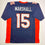Autographed/Signed Brandon Marshall Denver Blue Football Jersey Beckett BAS COA