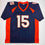Autographed/Signed Brandon Marshall Denver Blue Football Jersey Beckett BAS COA