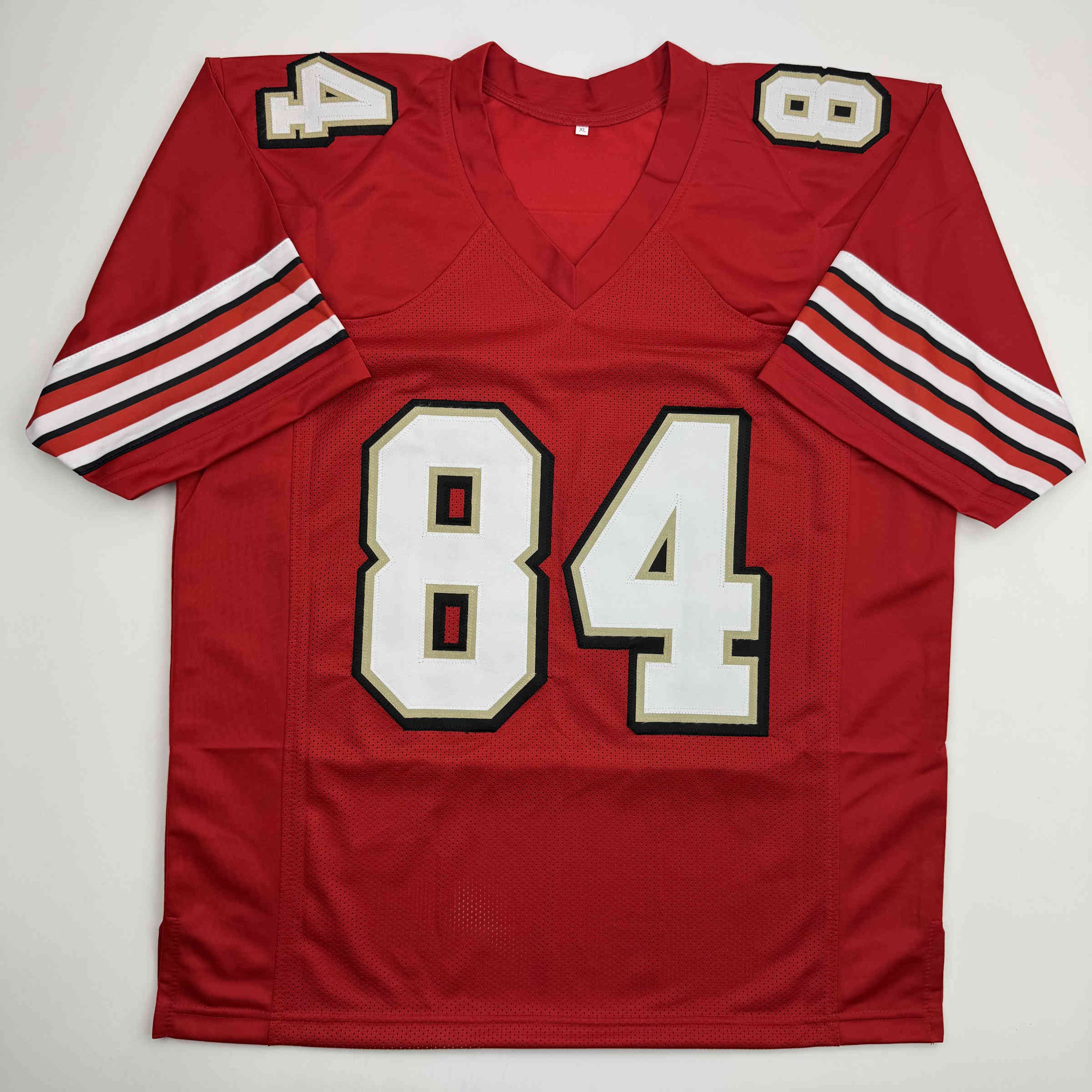 Autographed/Signed Brent Jones San Francisco Red Alternate Football Jersey Beckett BAS COA