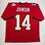 Autographed/Signed Brad Johnson Tampa Bay Red Football Jersey Beckett BAS COA