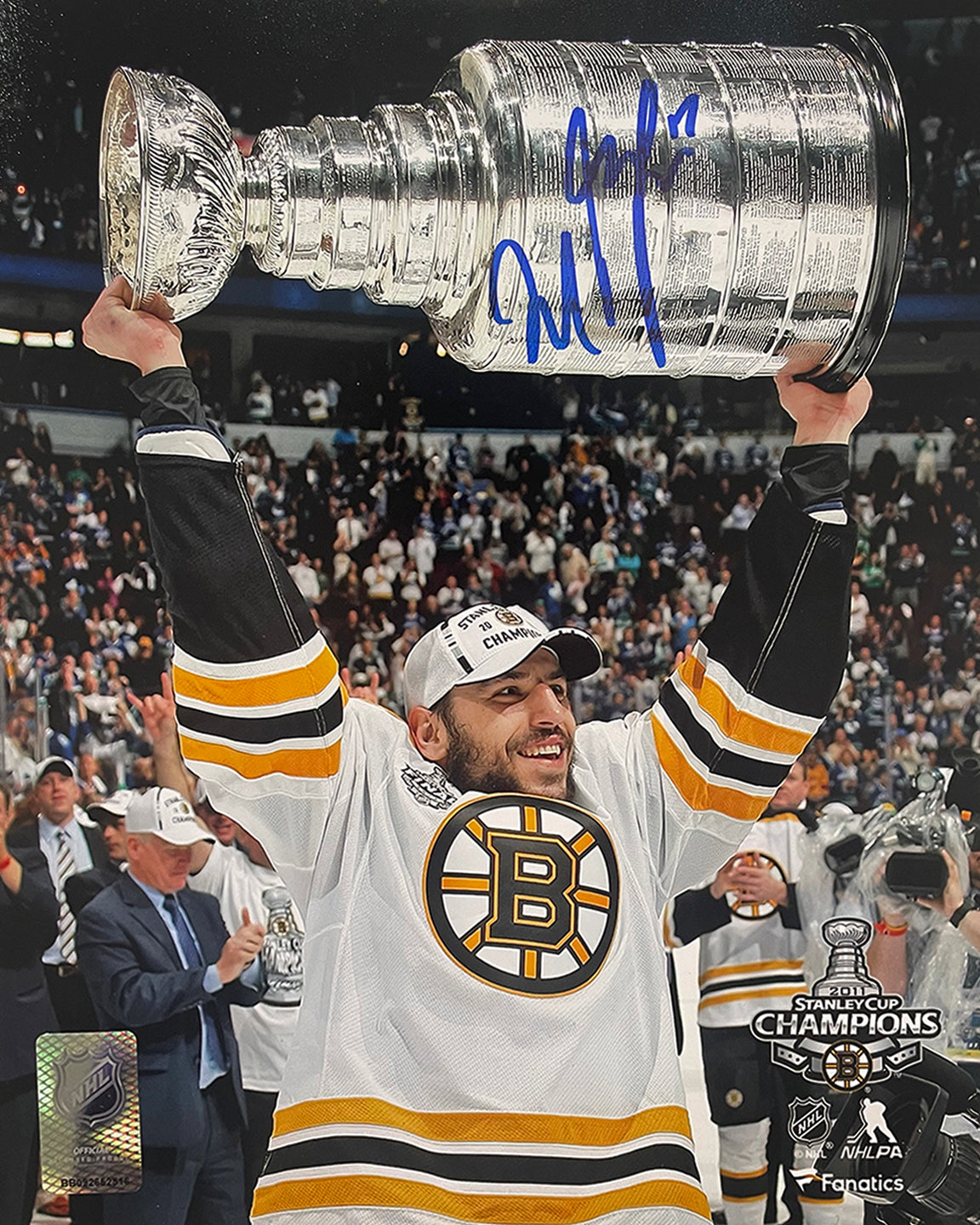 Milan Lucic 2011 Stanley Cup Boston Bruins Autographed 16" x 20" Hockey Photo - Sports Collectibles, Sports Memorabilia, Sports Fan Shop, Sports Gifts