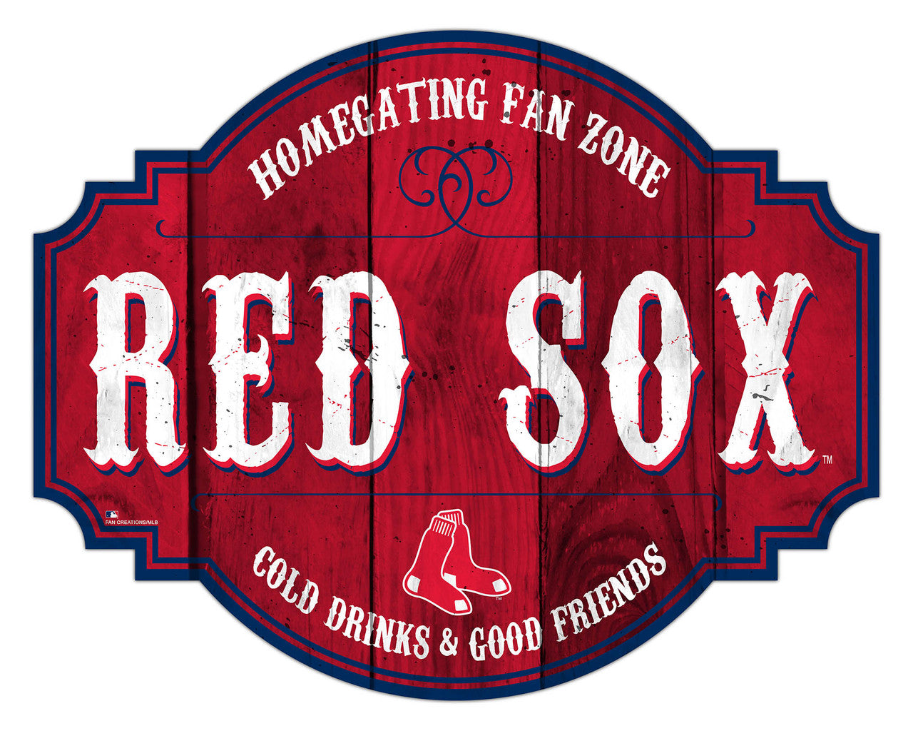 Boston Red Sox Sign Wood 12 Inch Homegating Tavern - Sports Collectibles, Sports Memorabilia, Sports Fan Shop, Sports Gifts