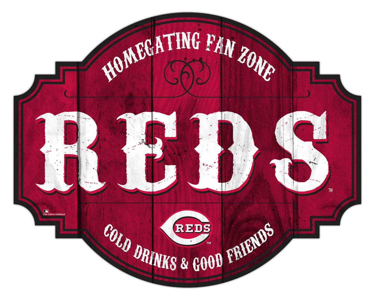Cincinnati Reds Sign Wood 12 Inch Homegating Tavern - Special Order - Sports Collectibles, Sports Memorabilia, Sports Fan Shop, Sports Gifts