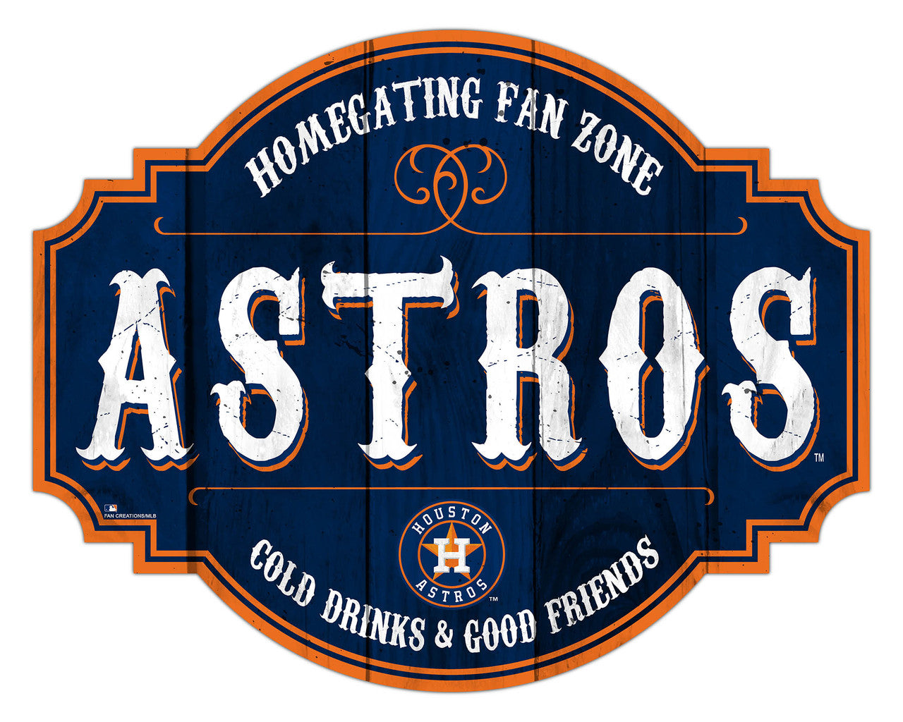 Houston Astros Sign Wood 12 Inch Homegating Tavern - Sports Collectibles, Sports Memorabilia, Sports Fan Shop, Sports Gifts