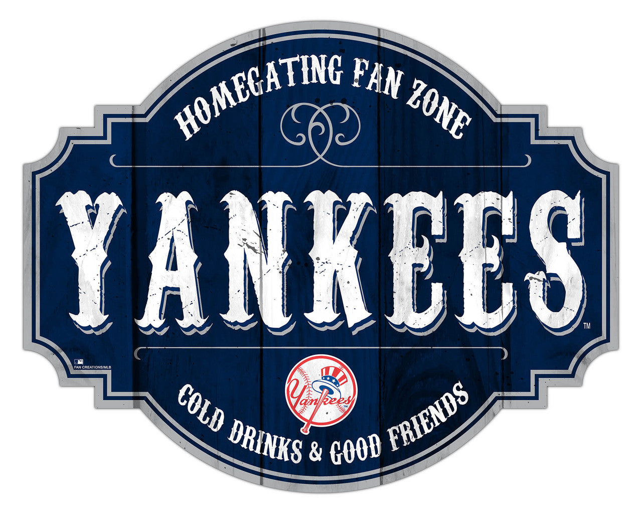 New York Yankees Sign Wood 12 Inch Homegating Tavern - Sports Collectibles, Sports Memorabilia, Sports Fan Shop, Sports Gifts