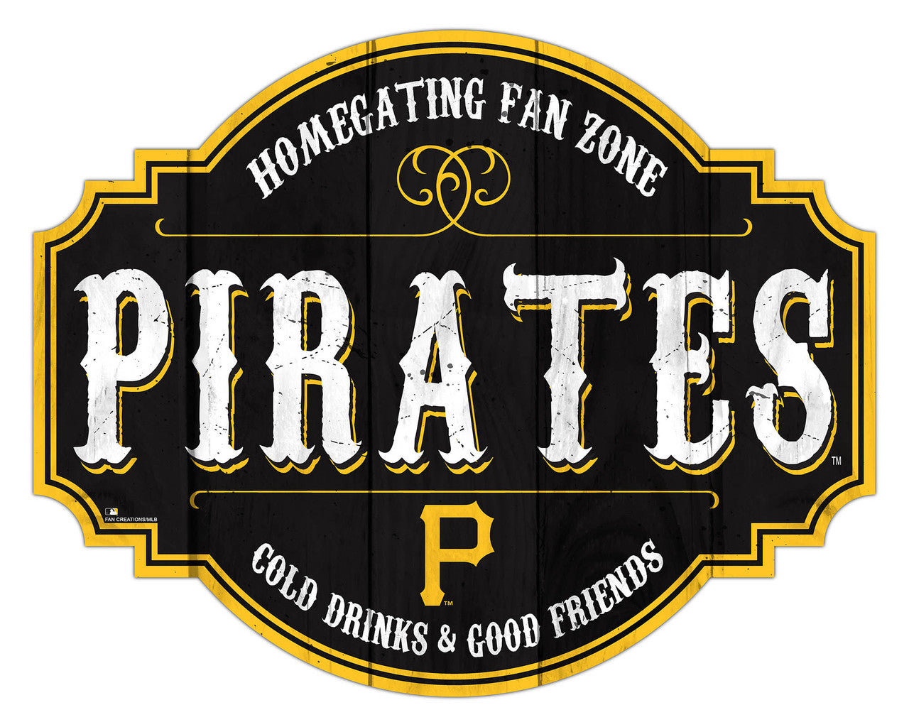 Pittsburgh Pirates Sign Wood 12 Inch Homegating Tavern - Sports Collectibles, Sports Memorabilia, Sports Fan Shop, Sports Gifts