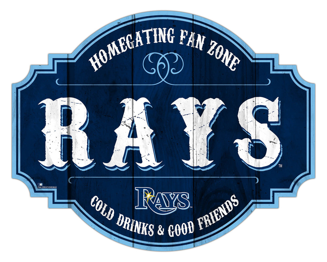 Tampa Bay Rays Sign Wood 12 Inch Homegating Tavern - Sports Collectibles, Sports Memorabilia, Sports Fan Shop, Sports Gifts