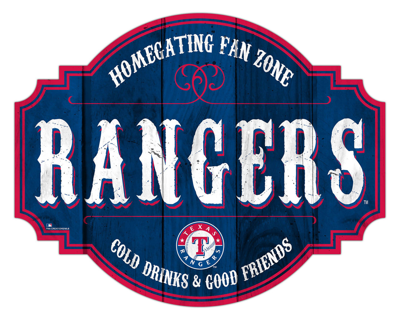 Texas Rangers Sign Wood 12 Inch Homegating Tavern - Sports Collectibles, Sports Memorabilia, Sports Fan Shop, Sports Gifts