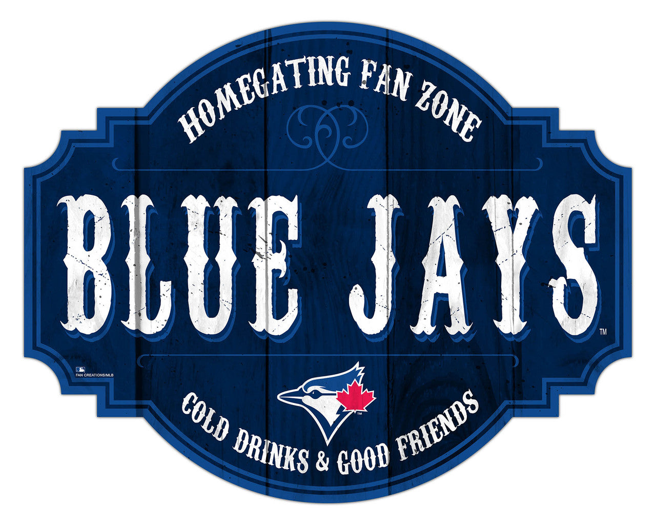 Toronto Blue Jays Sign Wood 12 Inch Homegating Tavern - Sports Collectibles, Sports Memorabilia, Sports Fan Shop, Sports Gifts