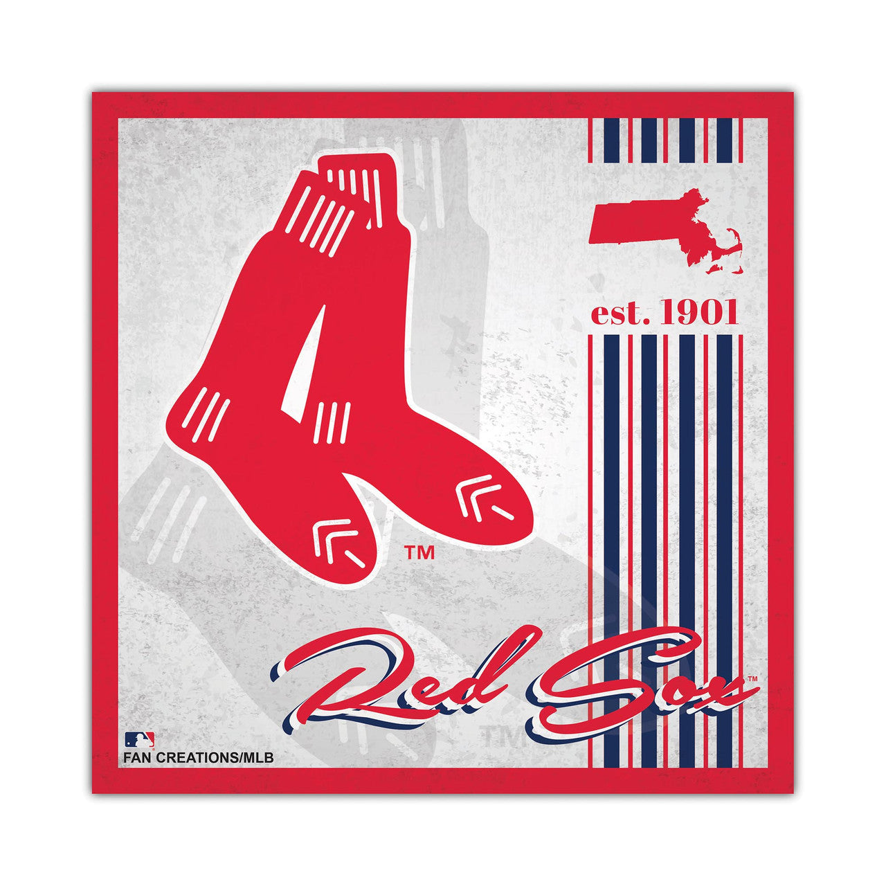 Boston Red Sox Sign Wood 10x10 Album Design - Sports Collectibles, Sports Memorabilia, Sports Fan Shop, Sports Gifts
