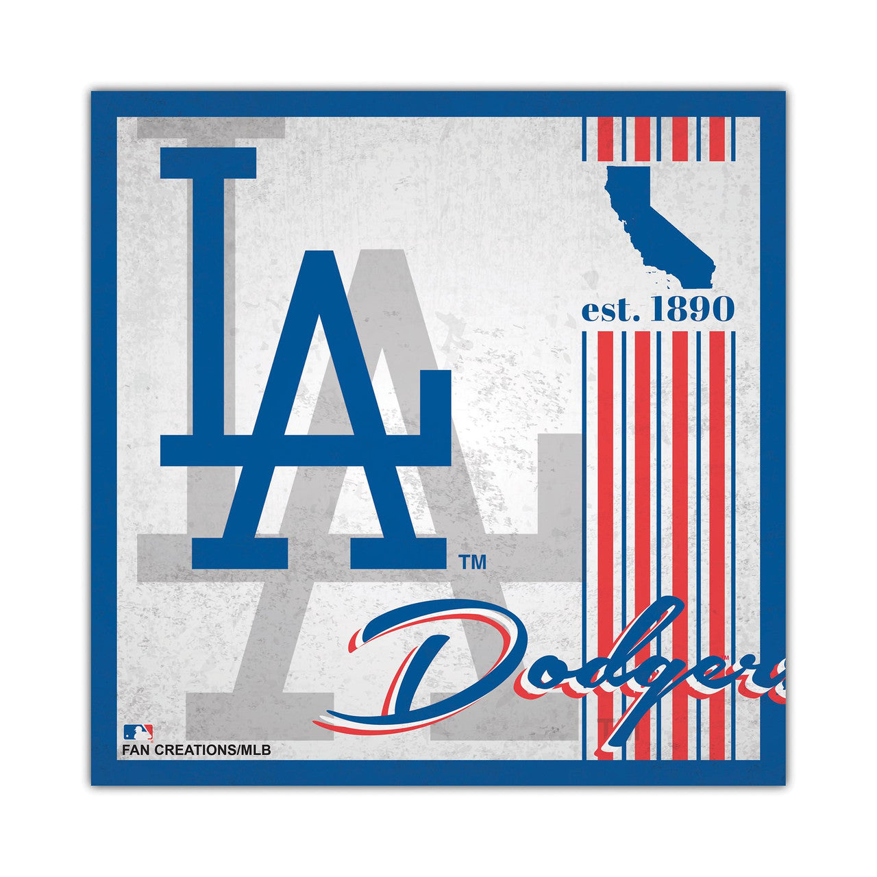 Los Angeles Dodgers Sign Wood 10x10 Album Design - Sports Collectibles, Sports Memorabilia, Sports Fan Shop, Sports Gifts