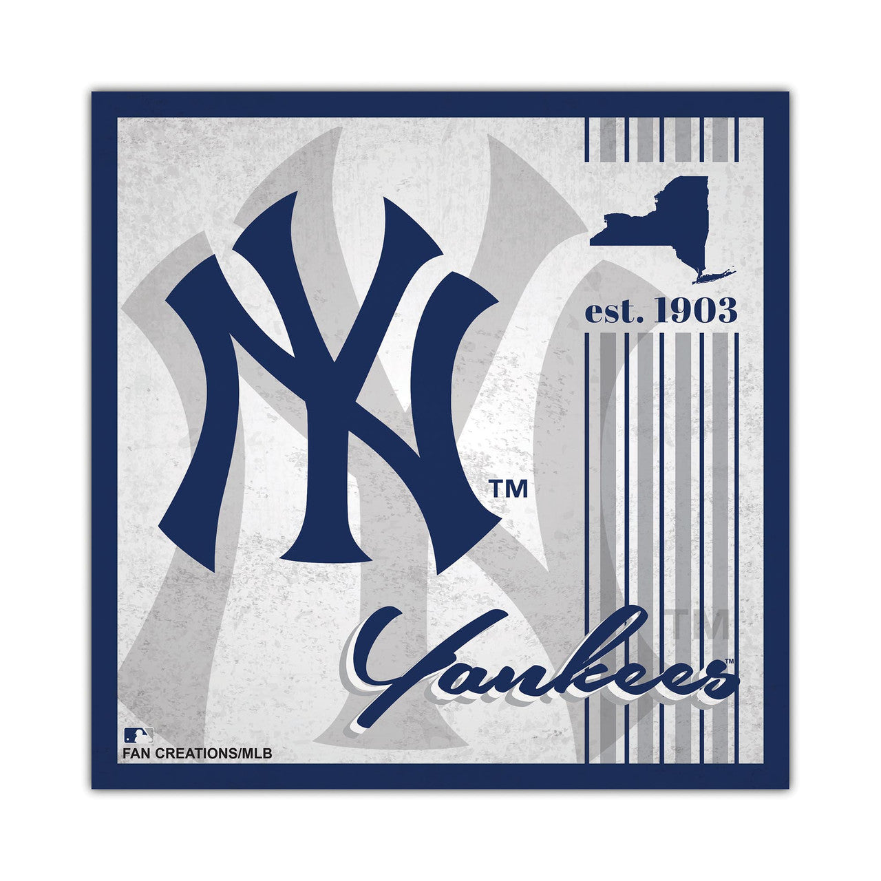 New York Yankees Sign Wood 10x10 Album Design - Sports Collectibles, Sports Memorabilia, Sports Fan Shop, Sports Gifts