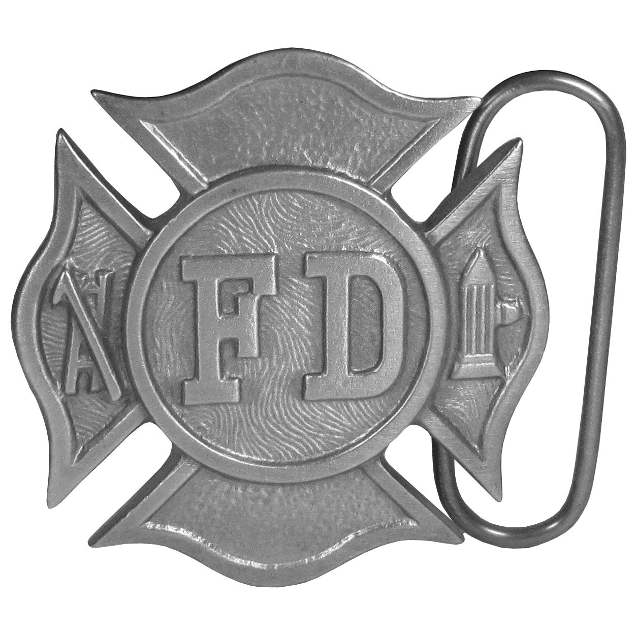 Fireman's Cross Antiqued Belt Buckle