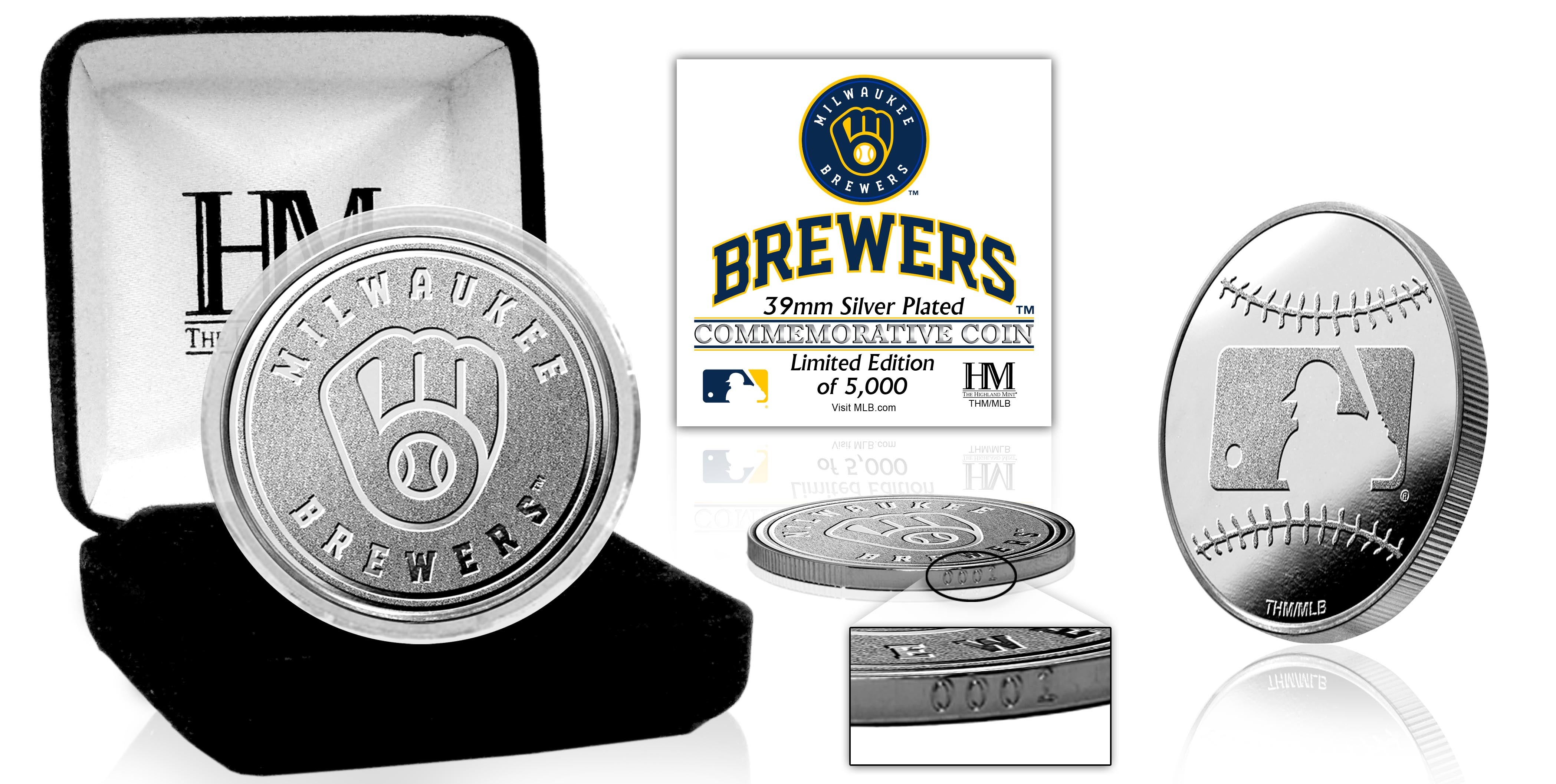 Milwaukee Brewers Silver Mint Coin - Sports Collectibles, Sports Memorabilia, Sports Fan Shop, Sports Gifts