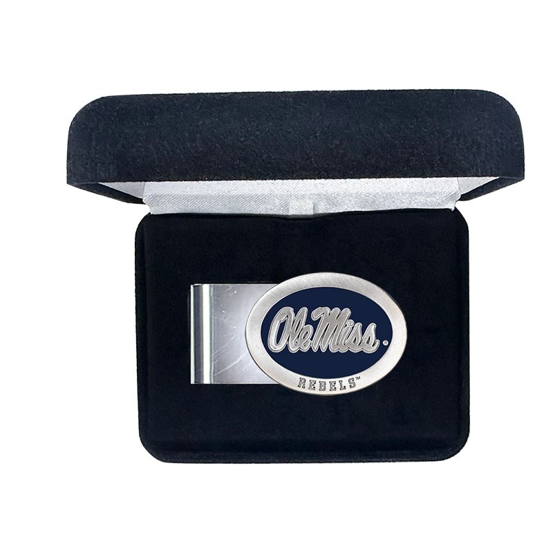University of Mississippi "Ole Miss" Blue Logo Money Clip - Sports Gifts, Sports Memorabilia, Sports Collectibles, Fan Shop