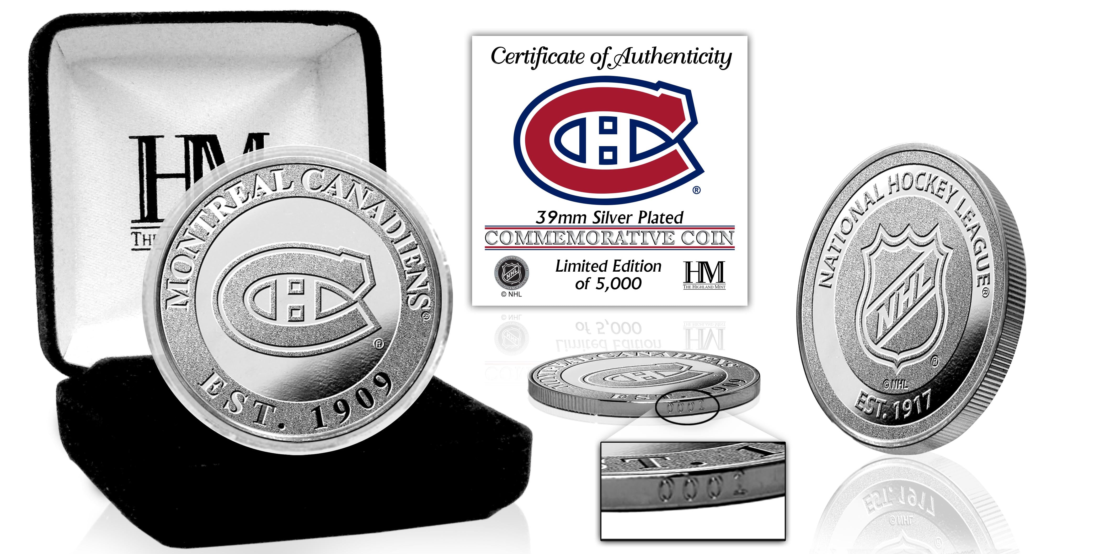 Montreal Canadiens Silver Mint Coin - Sports Collectibles, Sports Memorabilia, Sports Fan Shop, Sports Gifts