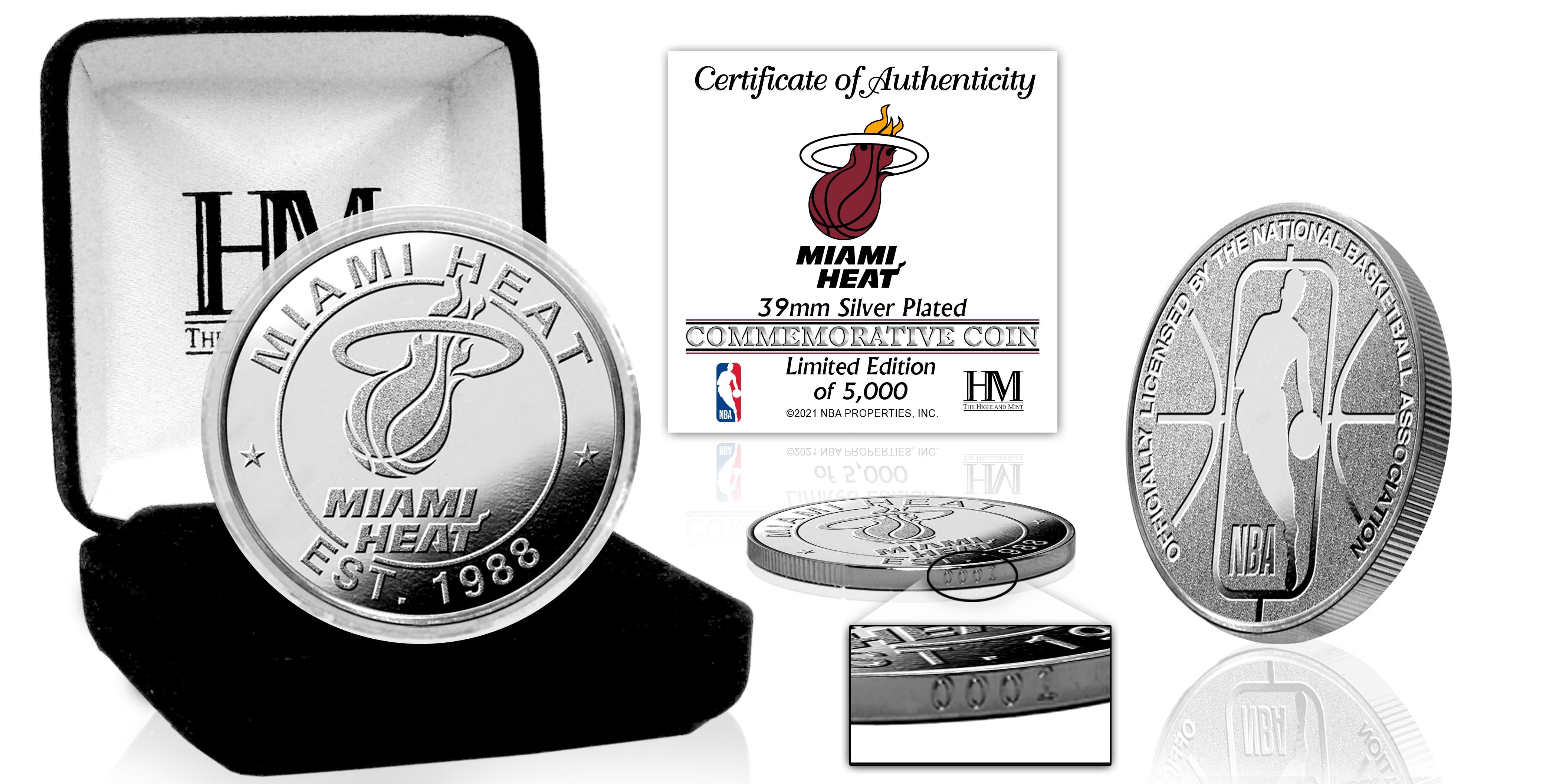Miami Heat Silver Mint Coin - Sports Collectibles, Sports Memorabilia, Sports Fan Shop, Sports Gifts