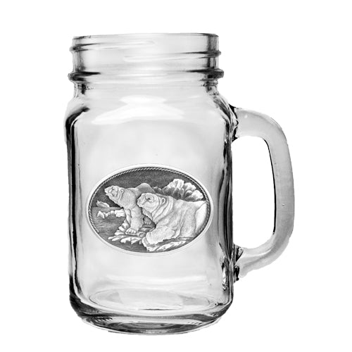 Polar Bear Mason Jar Mug - Sports Collectibles, Sports Memorabilia, Sports Fan Shop, Sports Gifts
