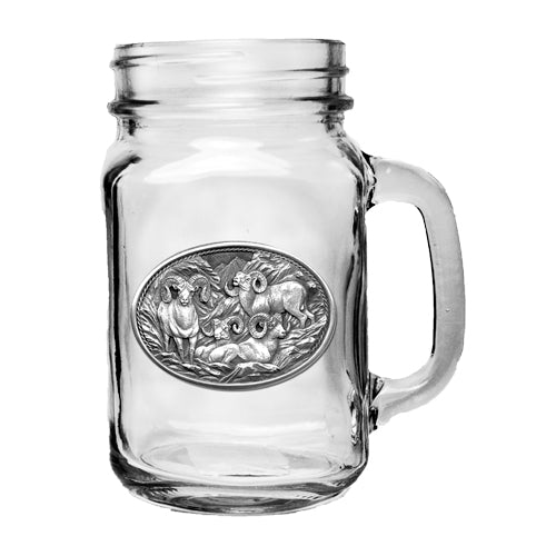 Bighorn Sheep Mason Jar Mug - Sports Collectibles, Sports Memorabilia, Sports Fan Shop, Sports Gifts