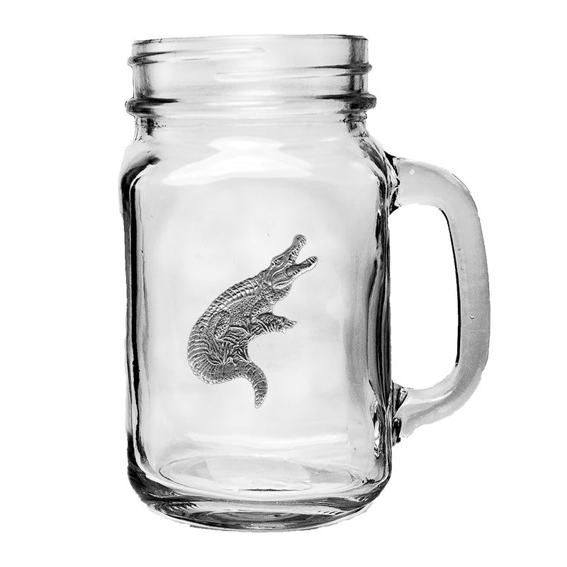 Alligator Mason Jar Mug - Sports Collectibles, Sports Memorabilia, Sports Fan Shop, Sports Gifts