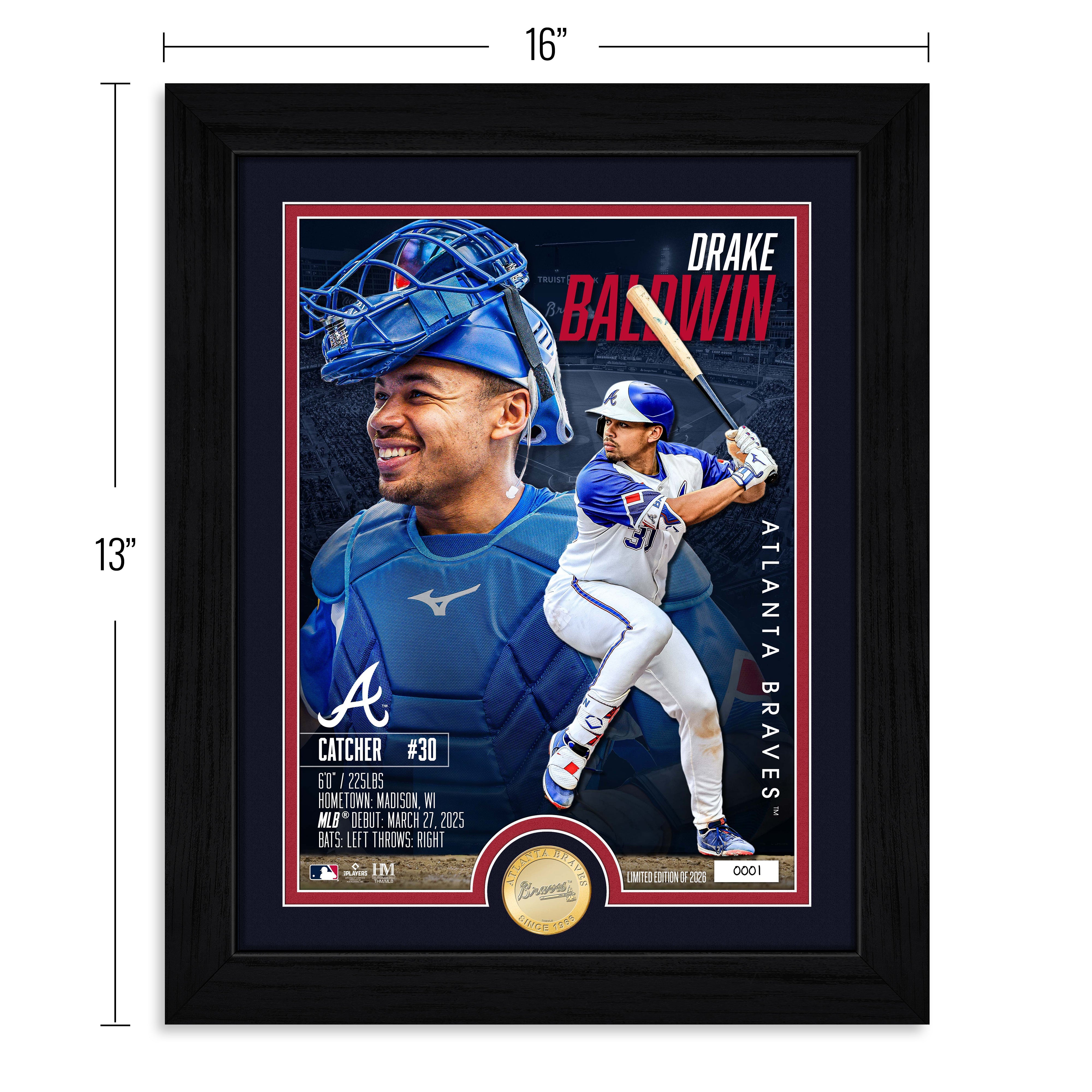 Drake Baldwin Atlanta Braves Bronze Coin Photo Mint - Sports Gifts, Sports Memorabilia, Sports Collectibles, Fan Shop