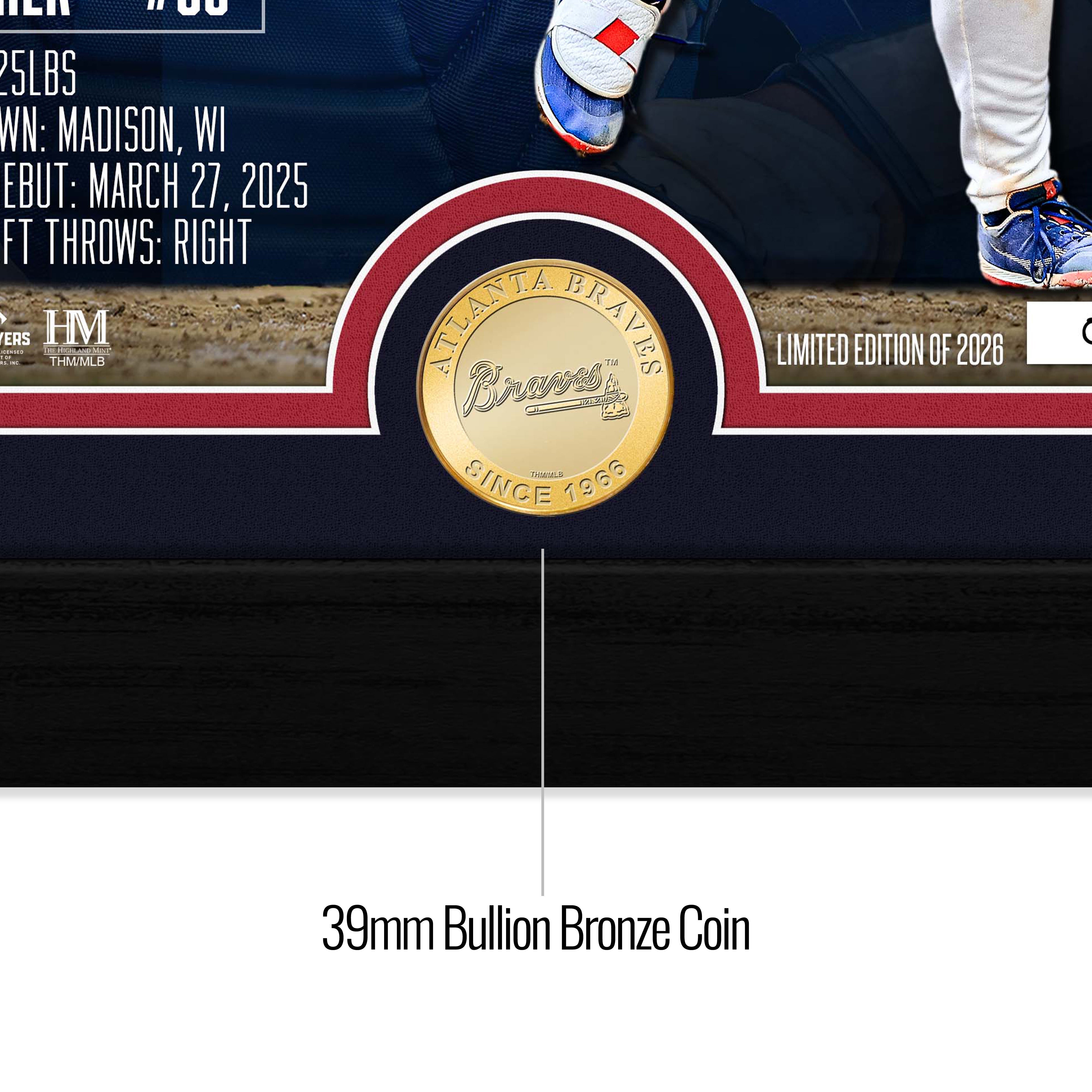 Drake Baldwin Atlanta Braves Bronze Coin Photo Mint - Sports Gifts, Sports Memorabilia, Sports Collectibles, Fan Shop