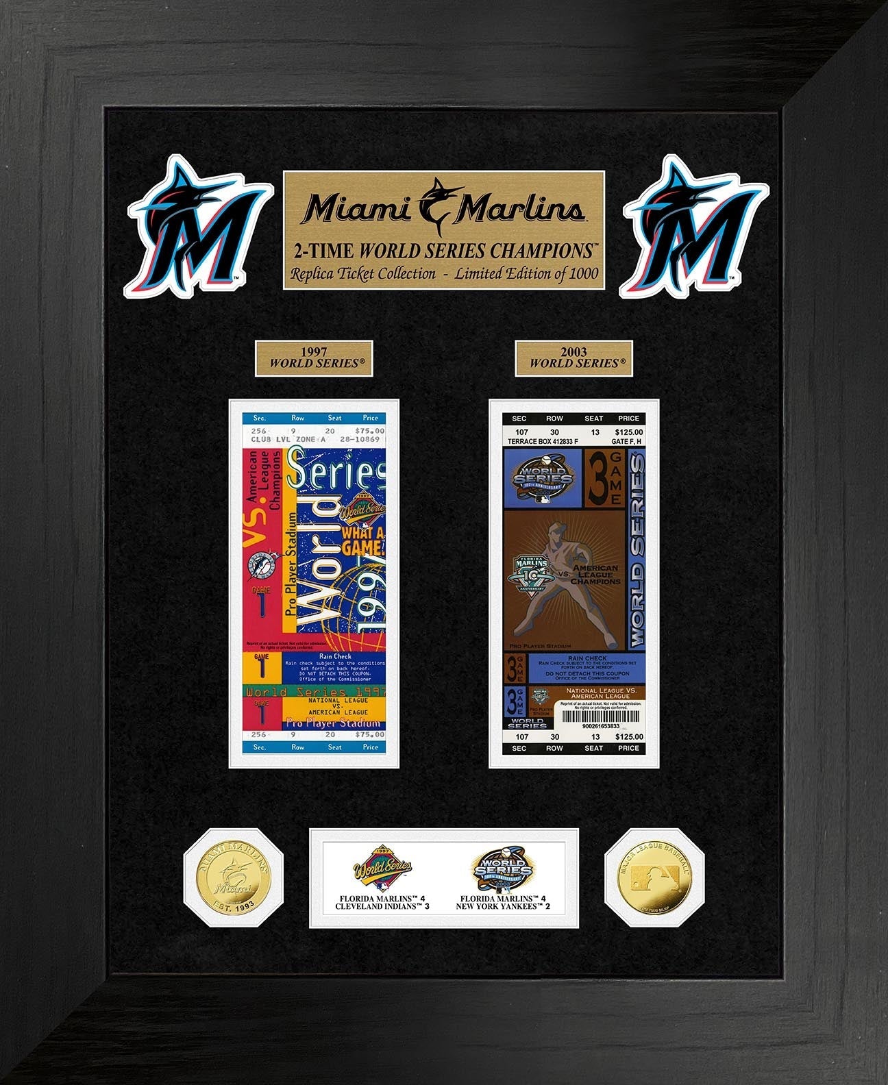 Miami Marlins World Series Deluxe Gold Coin & Ticket Collection - Sports Collectibles, Sports Memorabilia, Sports Fan Shop, Sports Gifts