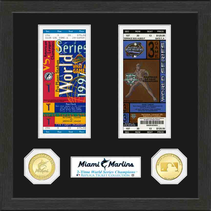 Miami Marlins World Series Ticket Collection - Sports Collectibles, Sports Memorabilia, Sports Fan Shop, Sports Gifts