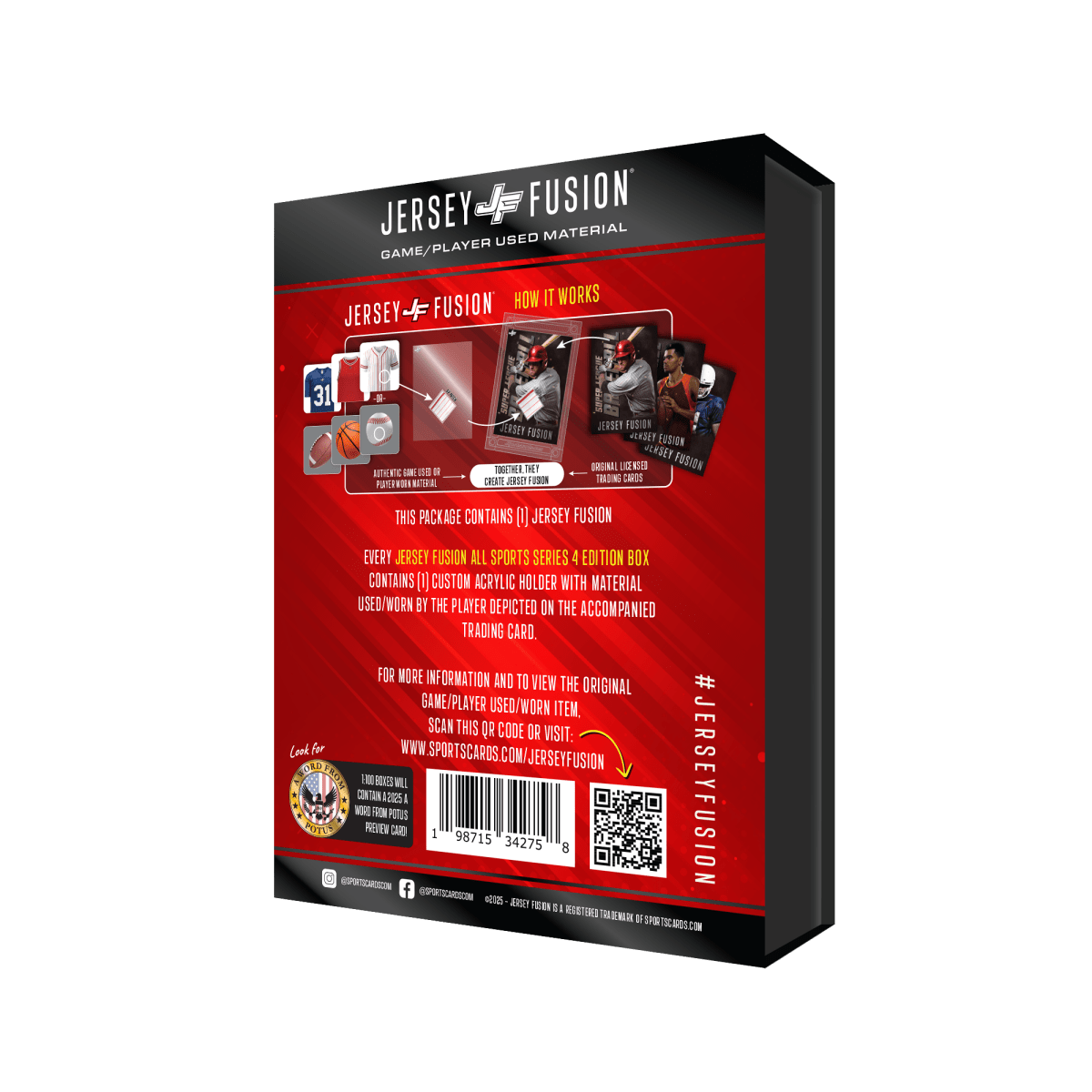 Jersey Fusion All Sports Edition Series 4 Sealed Box - (1) Jersey Fusion Per Box - Sports Gifts, Sports Memorabilia, Sports Collectibles, Fan Shop