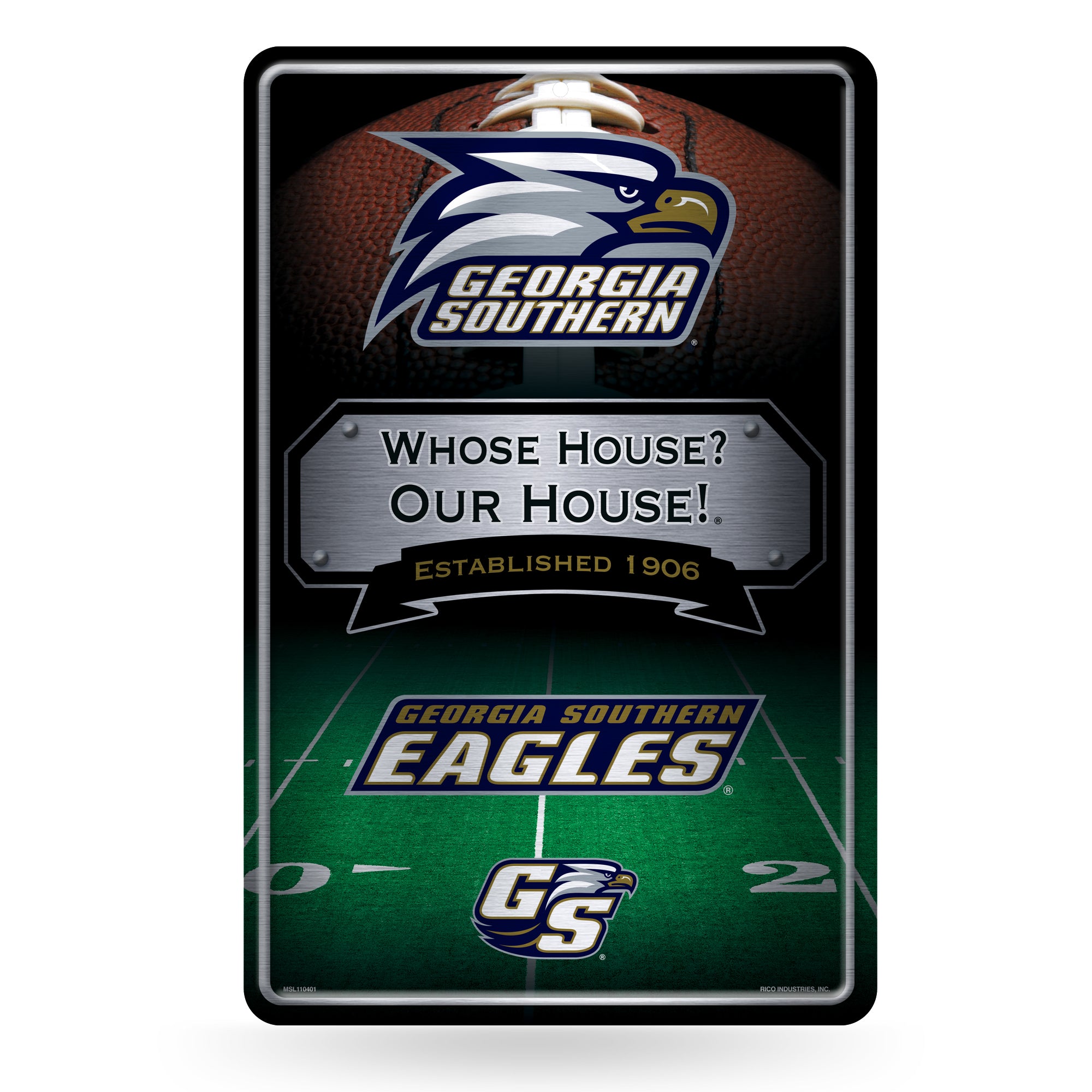 NCAA  Georgia Southern Eagles  11" x 17" Large Metal Home Décor Sign