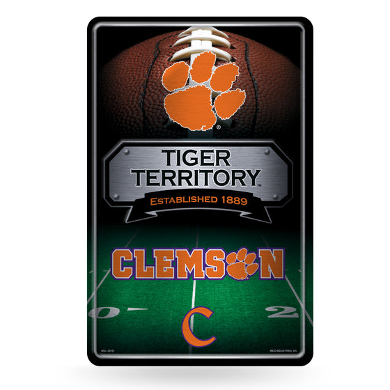 NCAA  Clemson Tigers  11" x 17" Large Metal Home Décor Sign