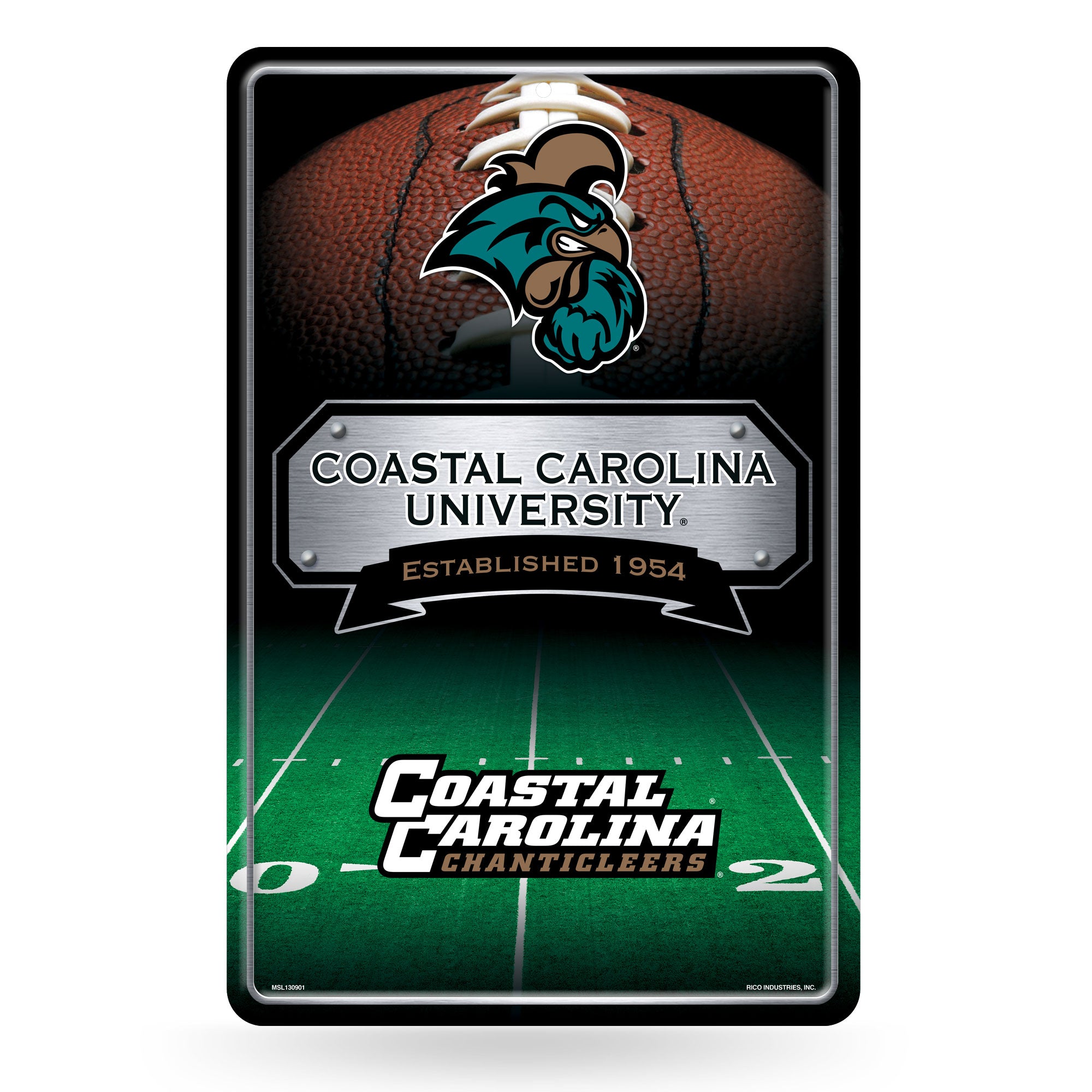 NCAA  Coastal Carolina Chanticleers  11" x 17" Large Metal Home Décor Sign