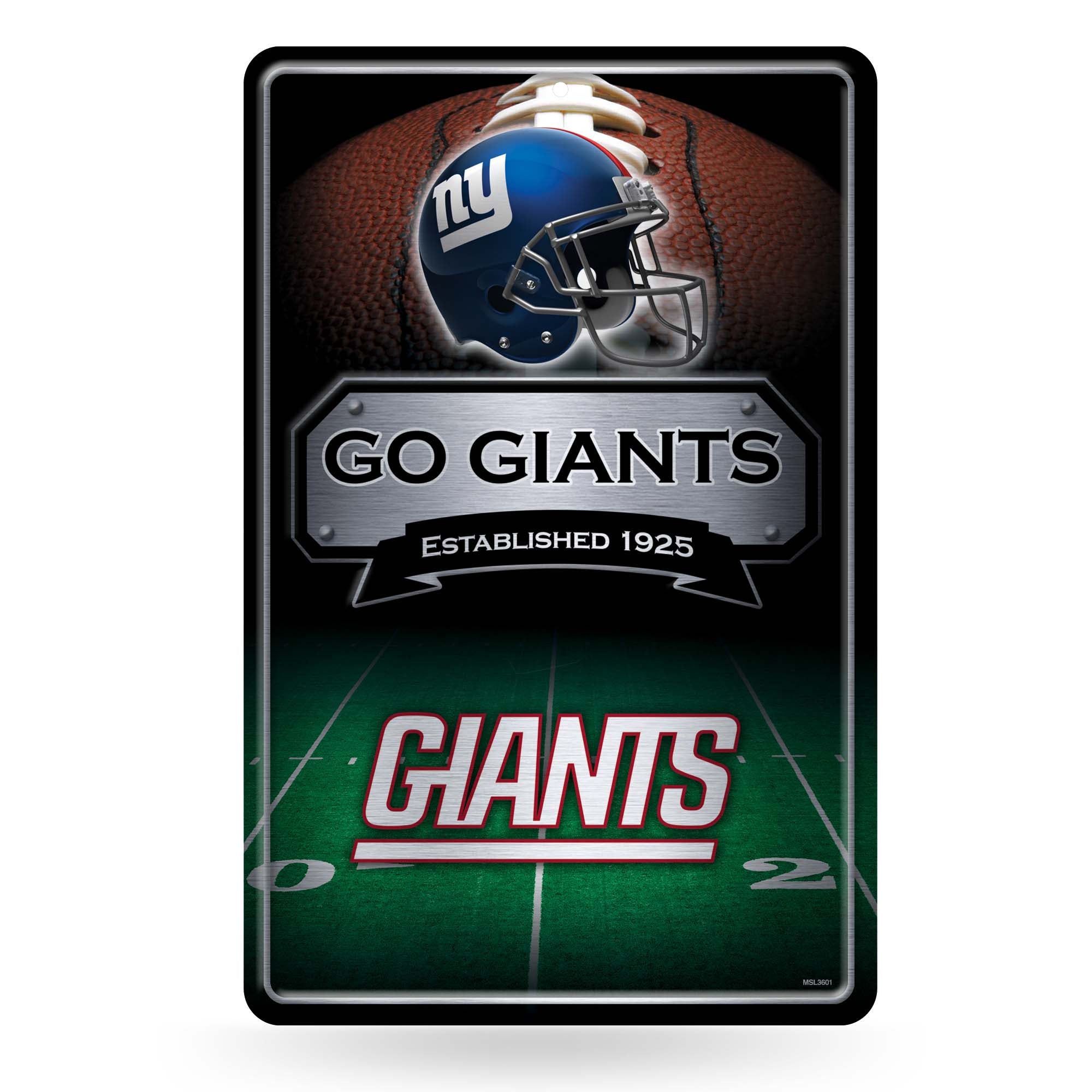 NFL Football New York Giants  11" x 17" Large Metal Home Décor Sign