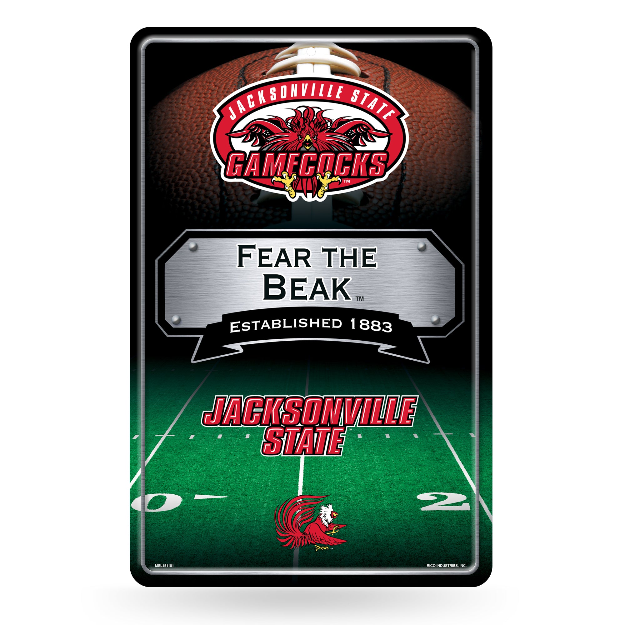 NCAA  Jacksonville State Gamecocks  11" x 17" Large Metal Home Décor Sign