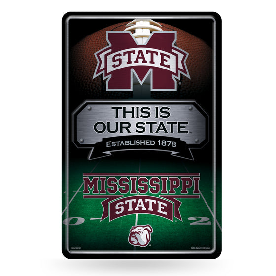 NCAA  Mississippi State Bulldogs  11" x 17" Large Metal Home Décor Sign