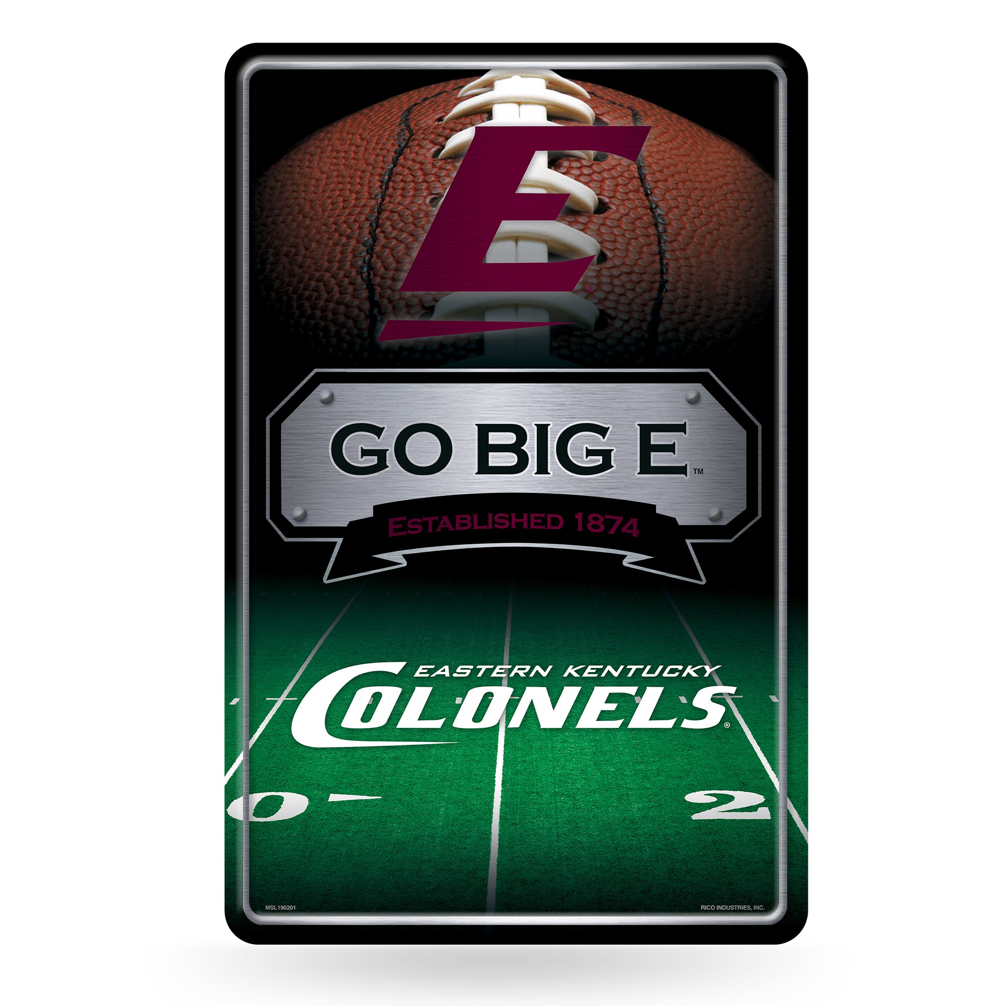 NCAA  Eastern Kentucky Colonels  11" x 17" Large Metal Home Décor Sign