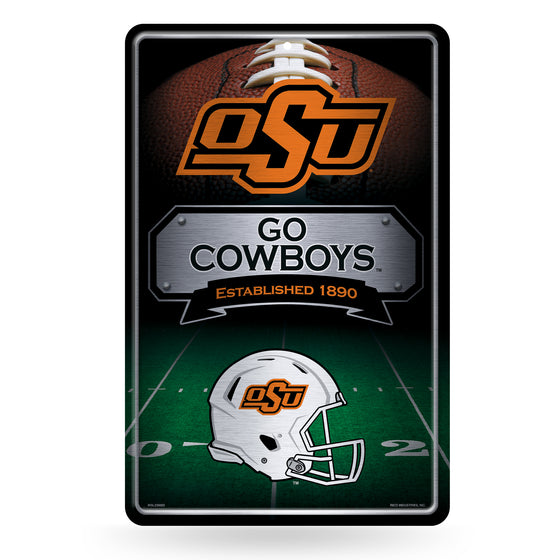 NCAA  Oklahoma State Cowboys  11" x 17" Large Metal Home Décor Sign