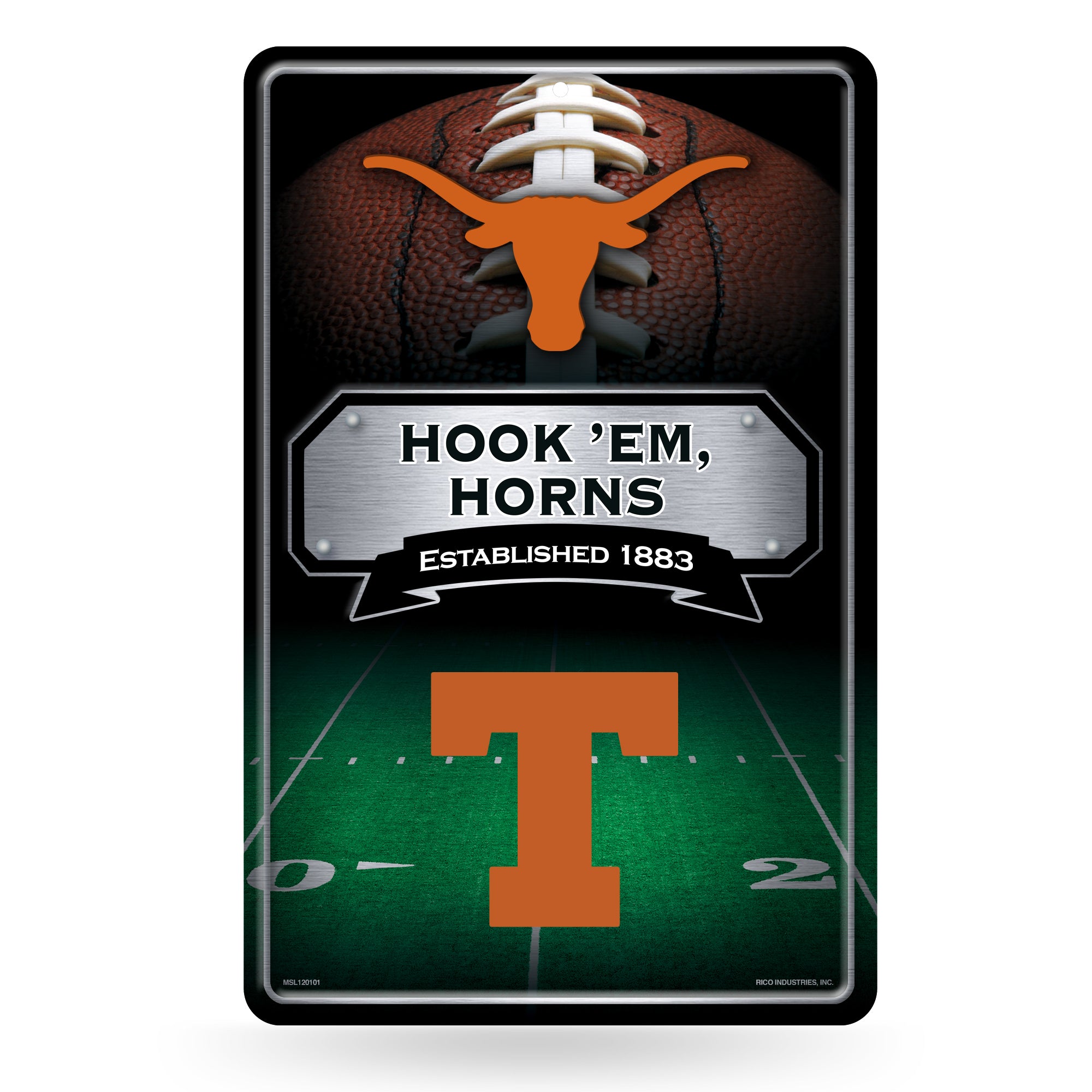 NCAA  Texas Longhorns  11" x 17" Large Metal Home Décor Sign