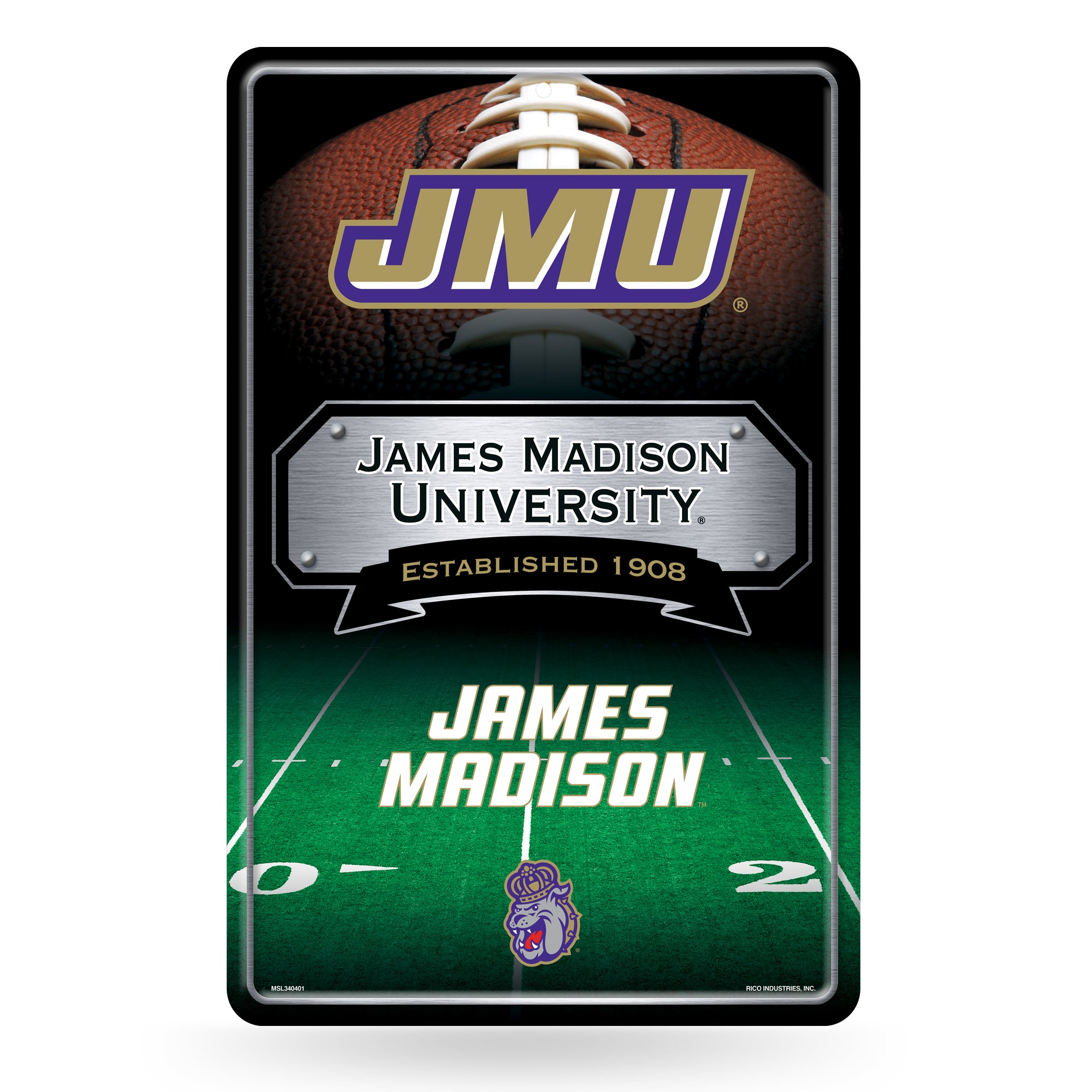 NCAA  James Madison Dukes  11" x 17" Large Metal Home Décor Sign