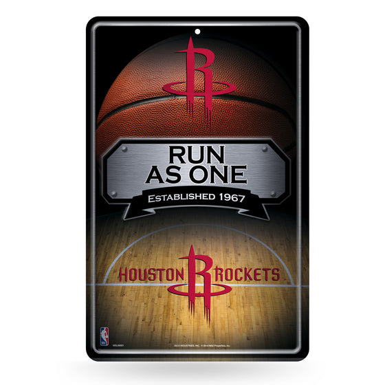 NBA Basketball Houston Rockets  11" x 17" Large Metal Home Décor Sign