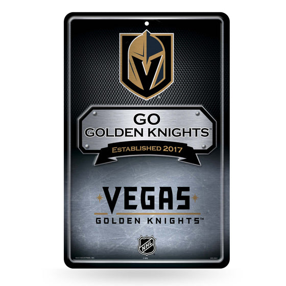 NHL Hockey Vegas Golden Knights  11" x 17" Large Metal Home Décor Sign